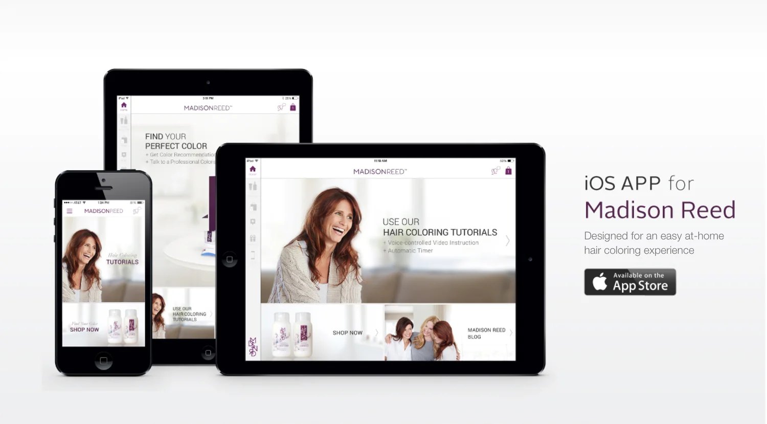 Madison Reed app on iPhone and iPad